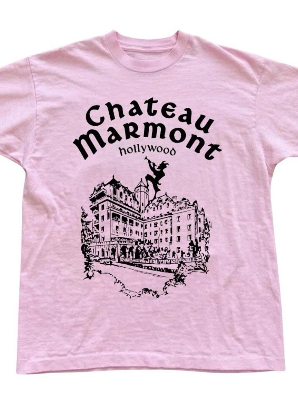 Gildan Pink Chateau Marmont Graphic Tee